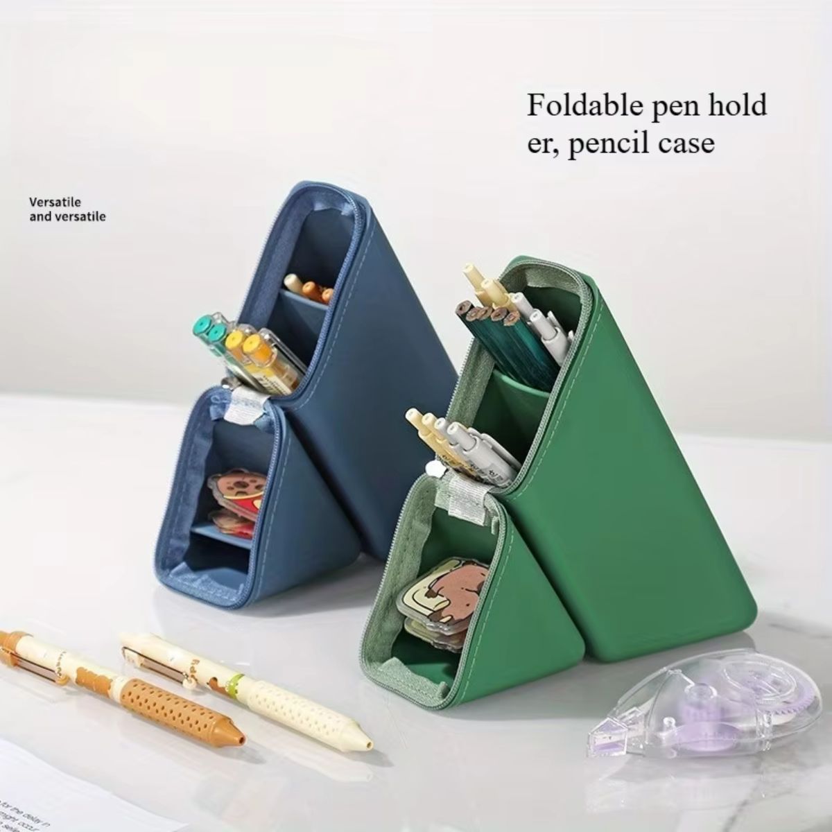 Expandable Foldable Silicone Pen Holder