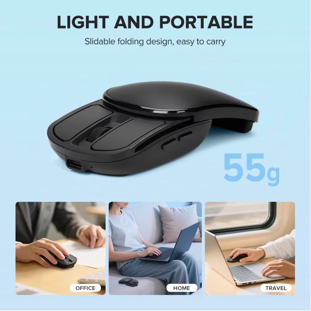 Ultra-Light Folding Wireless Bluetooth Mouse